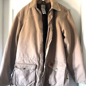 Carhartt Canvas Sandstone Coat Quilt/Blanket Lined  Men’s Size Med EXCELLENT!